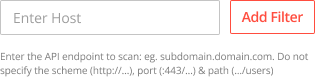 API Scanner URL Filter