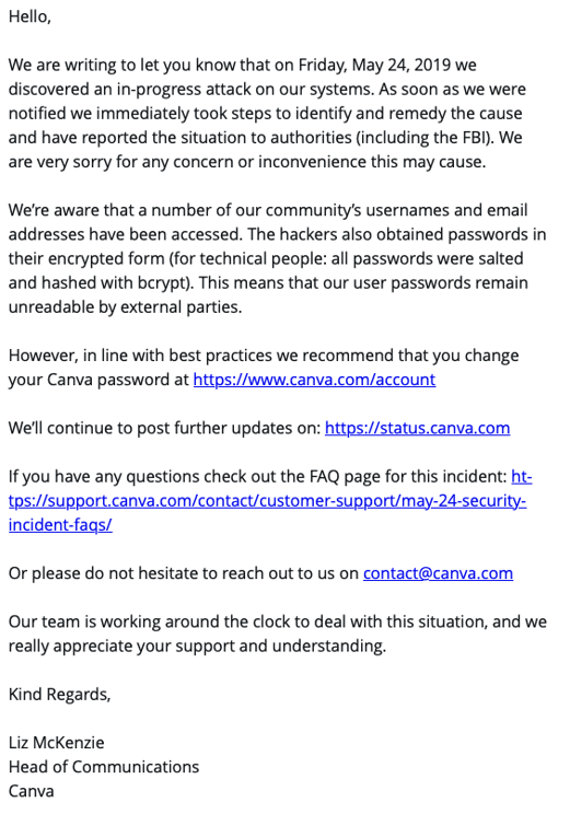Canva Data Breach