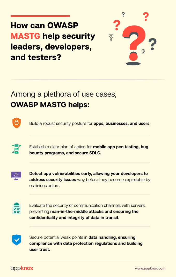 How can OWASP MASTG help security leaders, developers, and testers?