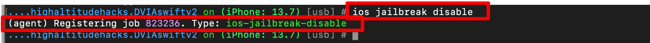 Run the below command to bypass the jailbreak detection