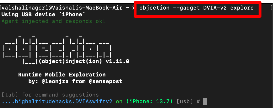 ssl pinning bypass using objection