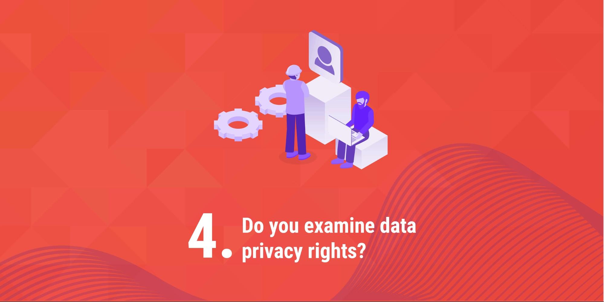 4. Do you examine data privacy rights?