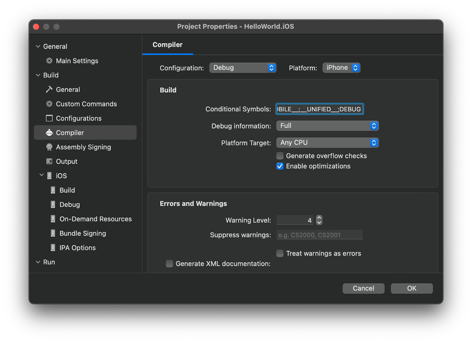 Visual Code on Mac